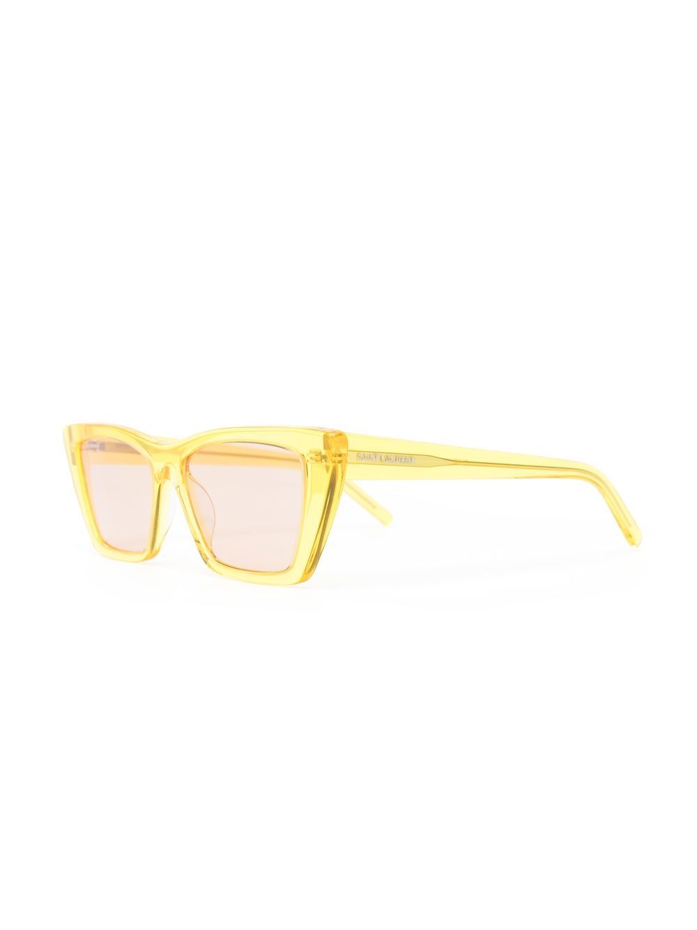 Saint Laurent Eyewear Zonnebril met vierkant montuur - Geel