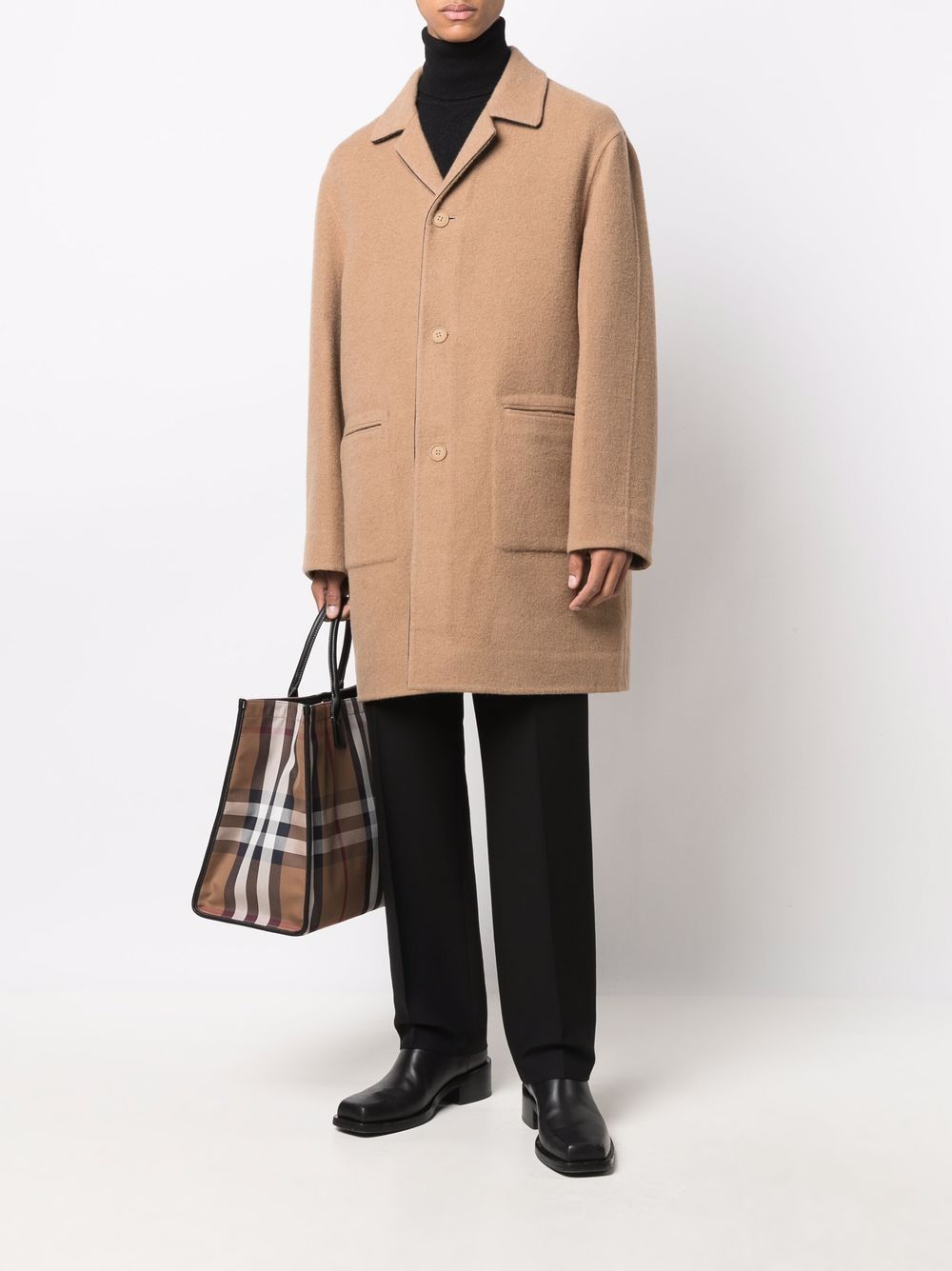фото Fendi шерстяное однобортное пальто