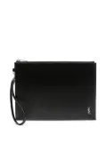 Saint Laurent Cassandre leather tablet case - Black