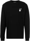 Off-White logo-print long-sleeve top - Black