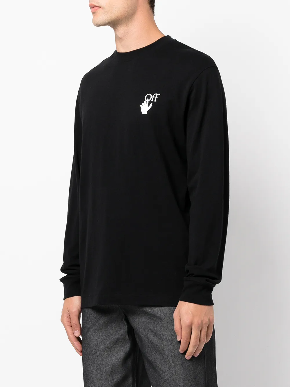 Off-White Top met logoprint Zwart