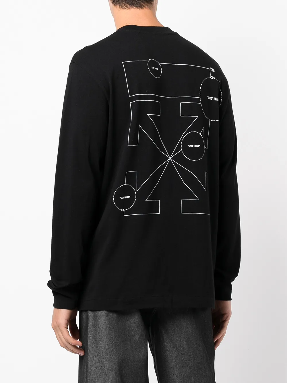 Off-White Top met logoprint Zwart