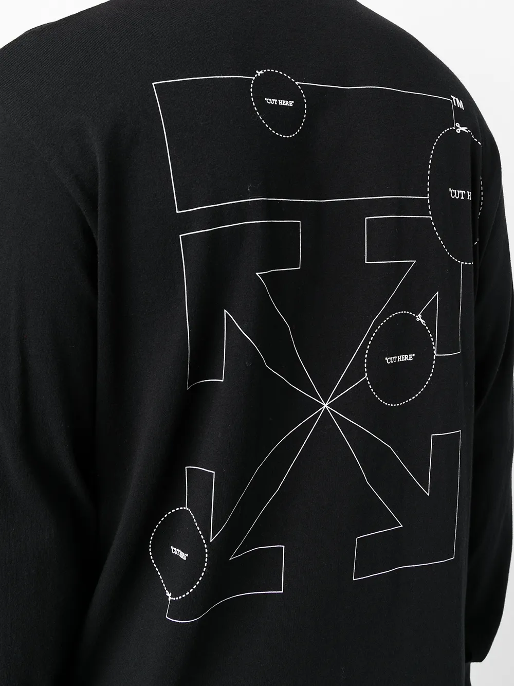 Off-White Top met logoprint Zwart
