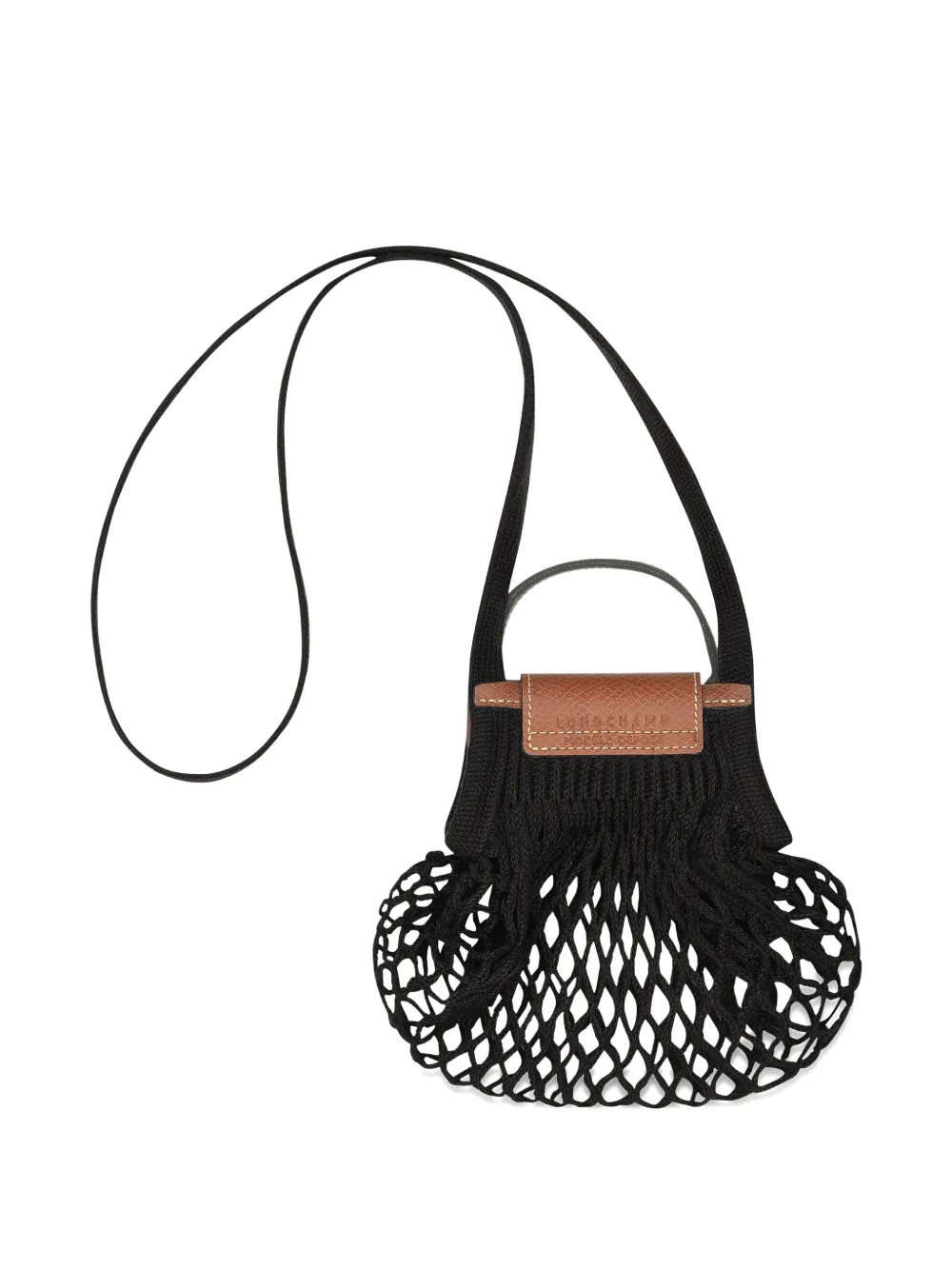  Longchamp Mini Le Pliage Filet Handtasche   Schwarz 