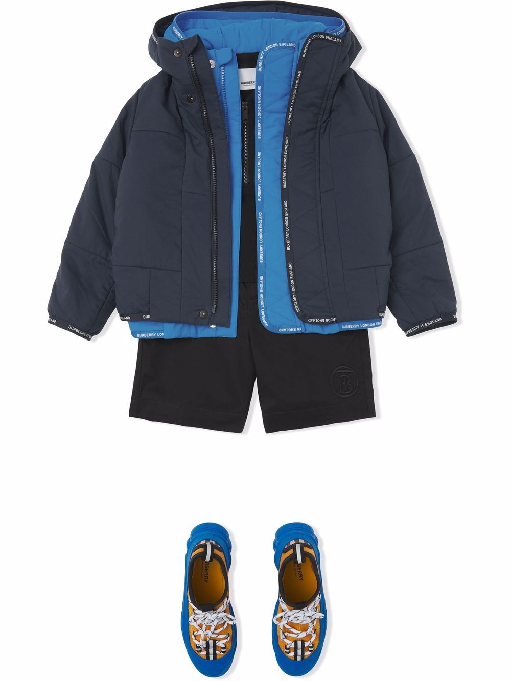 Burberry Kids Jack met logoband - Blauw