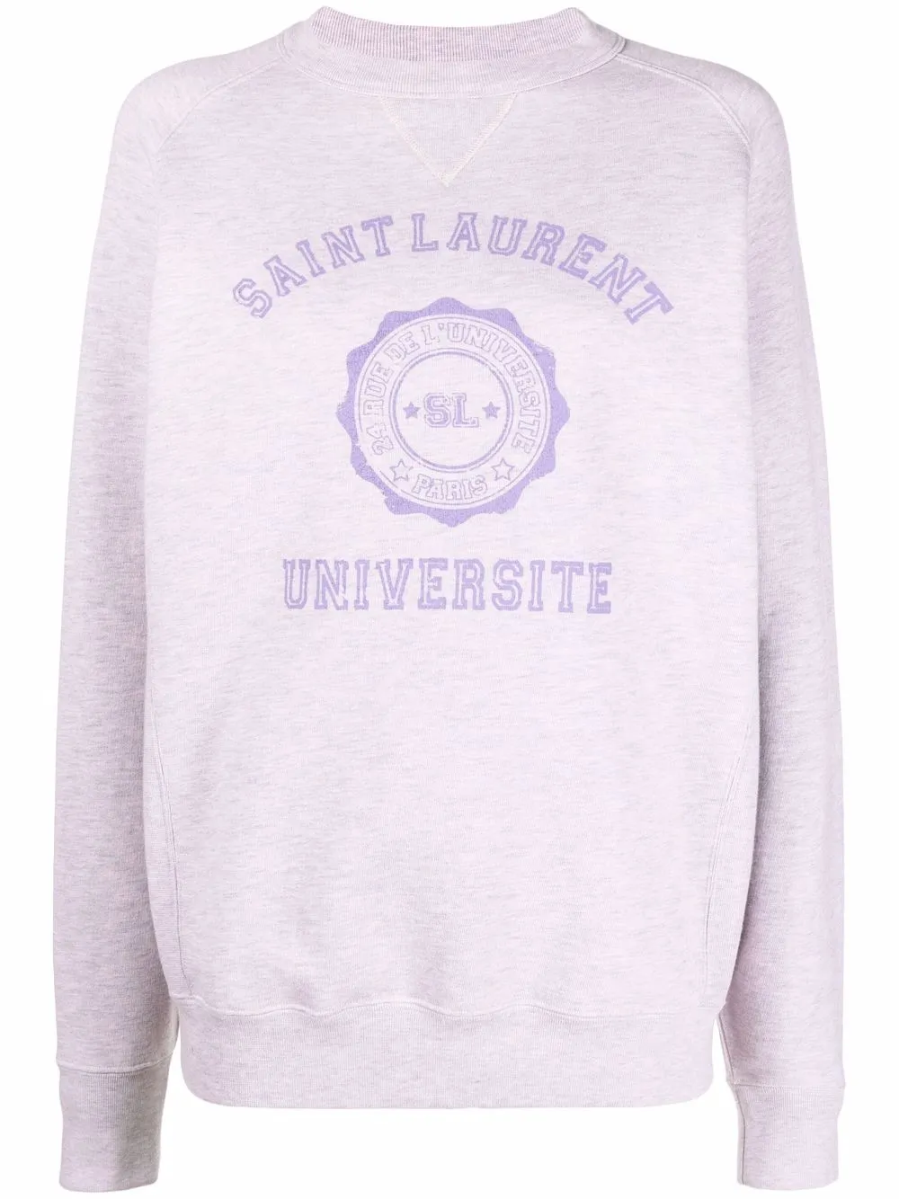 

Saint Laurent suéter oversize con logo estampado - Morado
