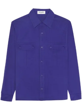 Saint laurent hot sale blue shirt