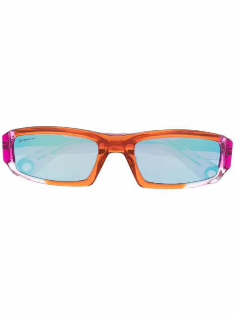 Jacquemus Les lunettes Altù mirrored-lens sunglasses
