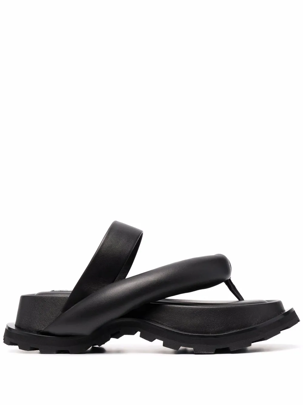 

Jil Sander sandalias con suela gruesa - Negro