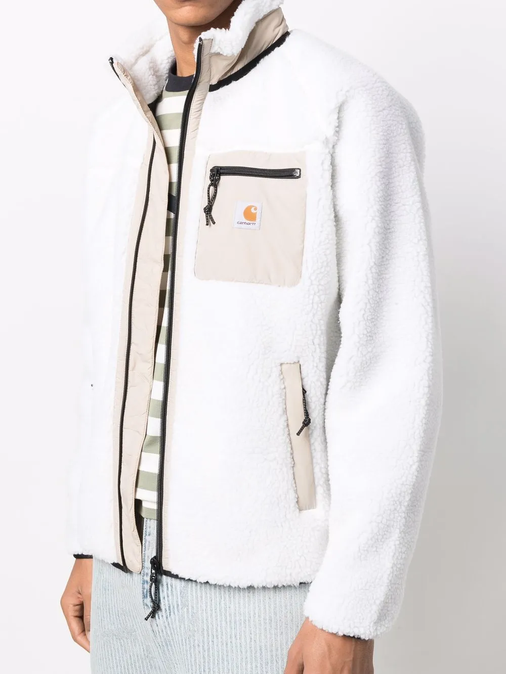 Carhartt WIP Jack met contrasterend vlak Wit