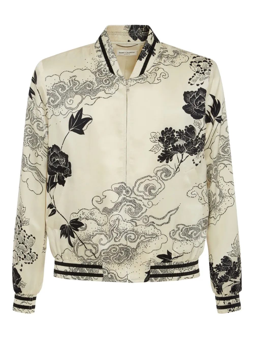 floral-print bomber jacket
