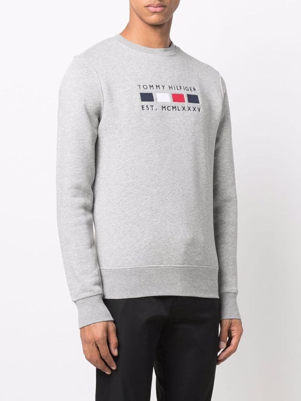 tommy jeans embroidered sweatshirt