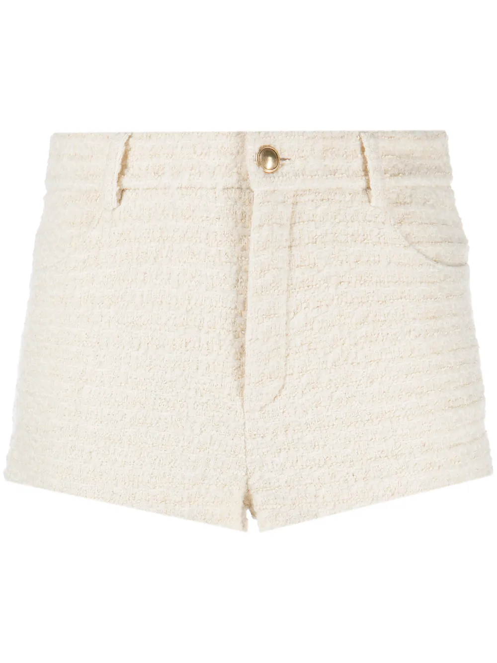 

Saint Laurent shorts con tiro alto - Neutro