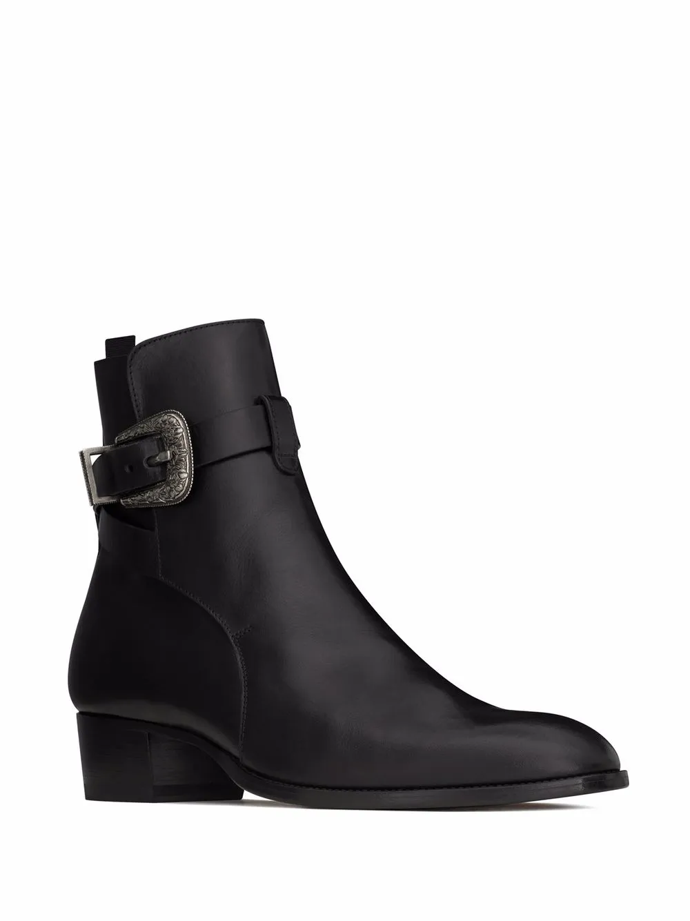 Saint Laurent Wyatt Leather 40mm Ankle Boots - Farfetch