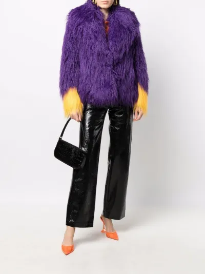 Alabama Muse Jones Faux-Fur Jacket - Purple