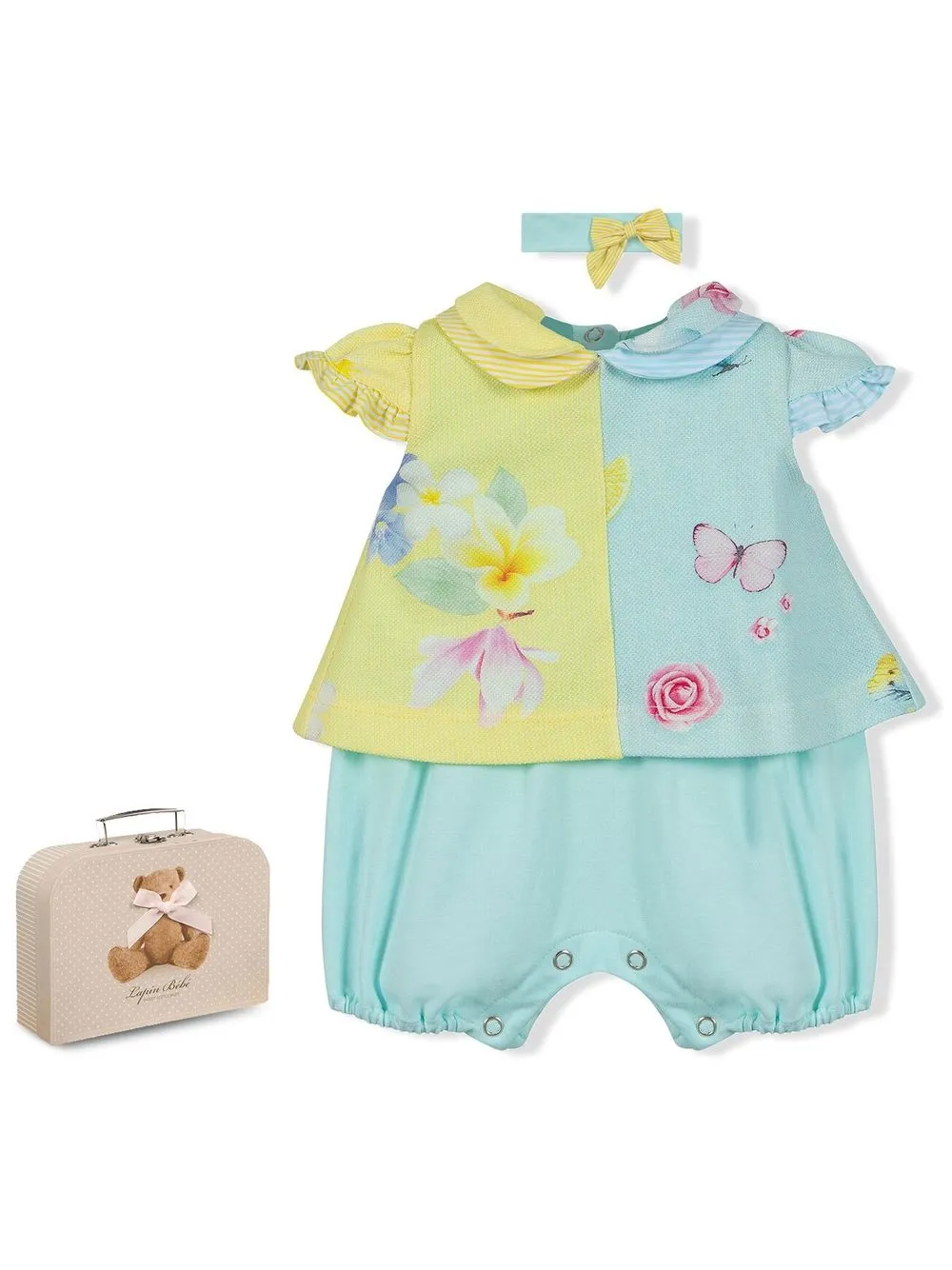 

Lapin House babygrow gift set - Blue