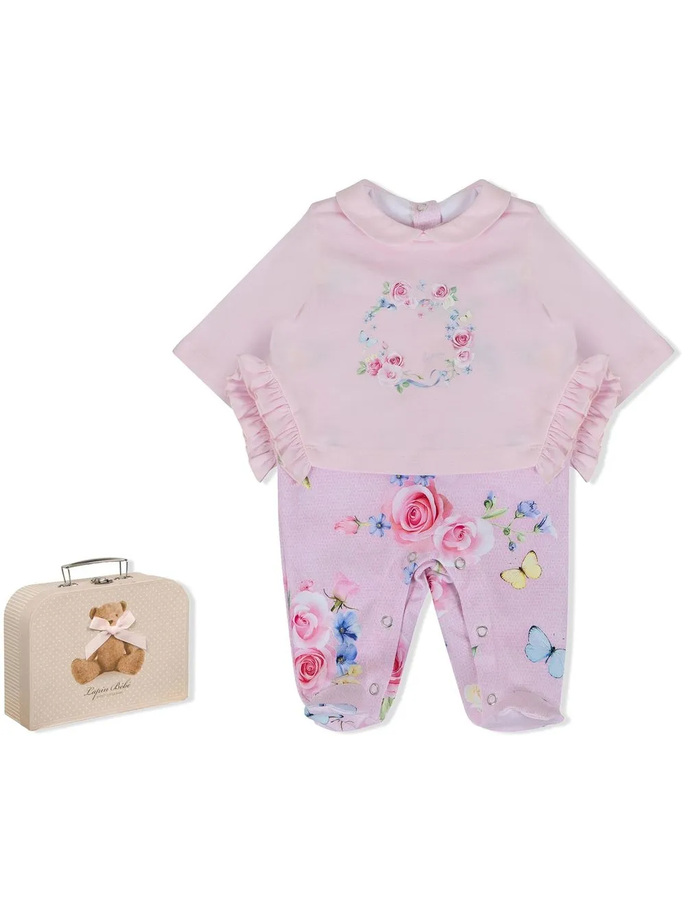 

Lapin House pijama con motivo de flores - Rosado