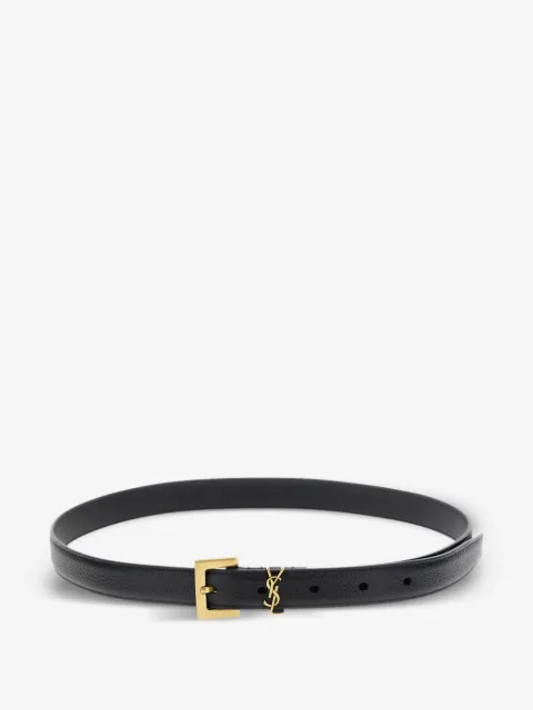 Saint Laurent cinturón Cassandre de piel