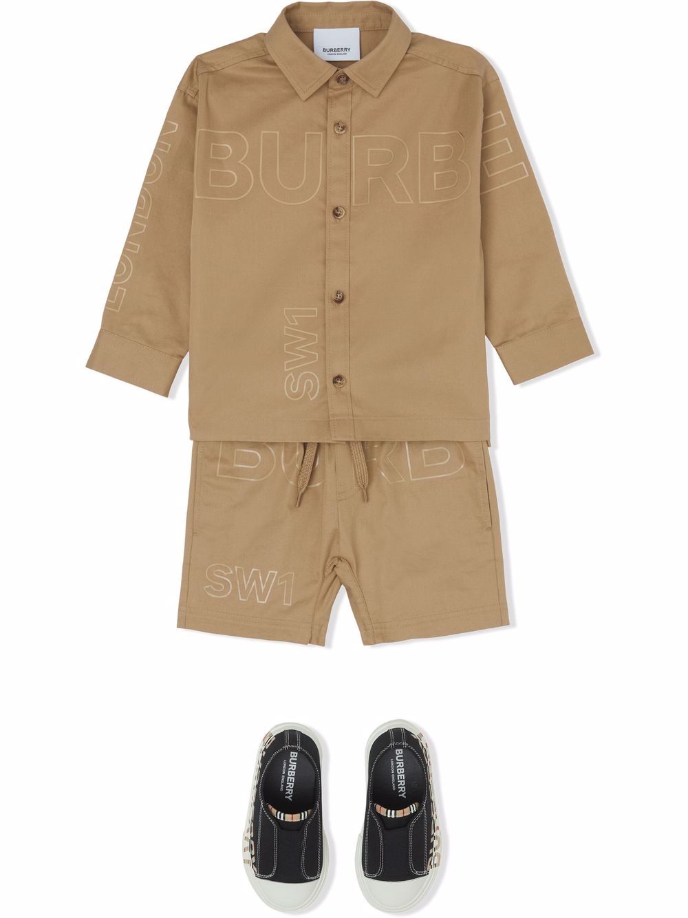 фото Burberry kids шорты с принтом horseferry