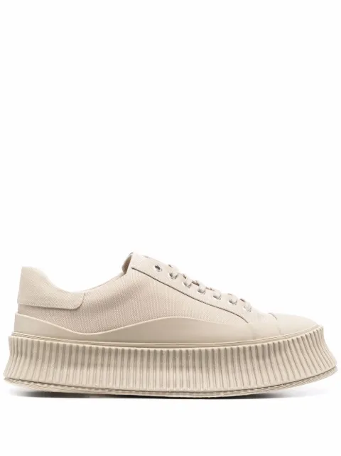 Jil Sander tenis con suela de plataforma