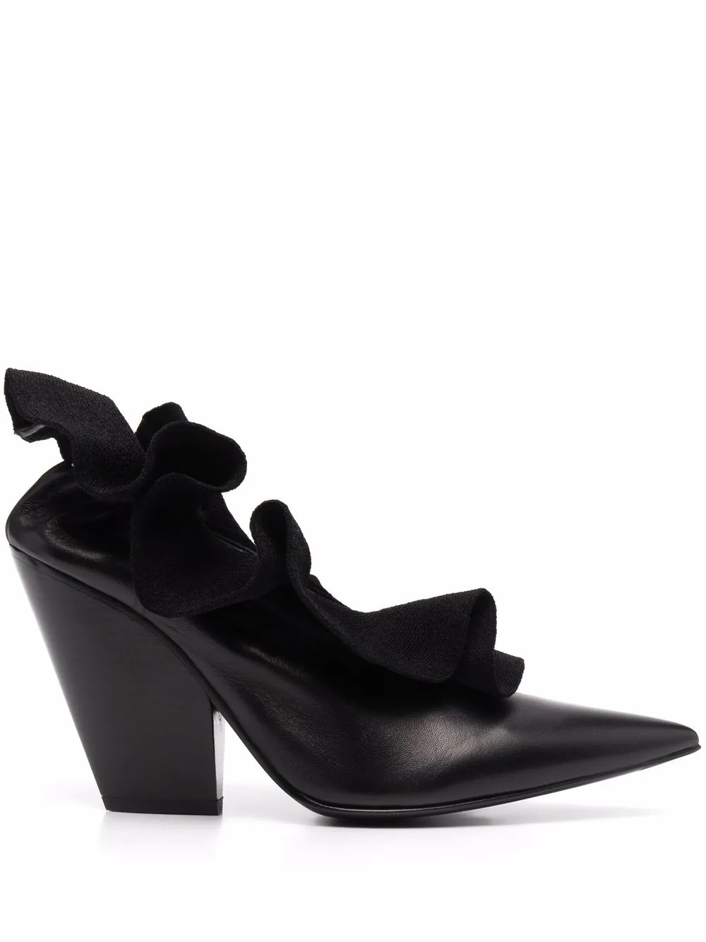 

Jil Sander zapatillas con volantes - Negro