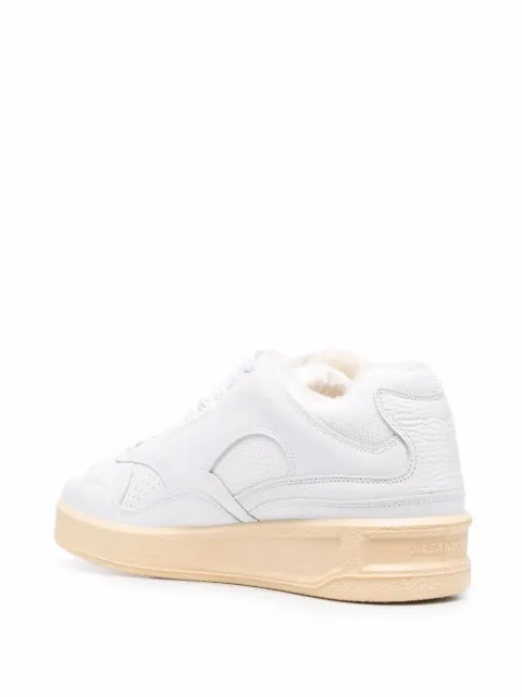 Jil Sander Logo-embossed Low-top Sneakers - White