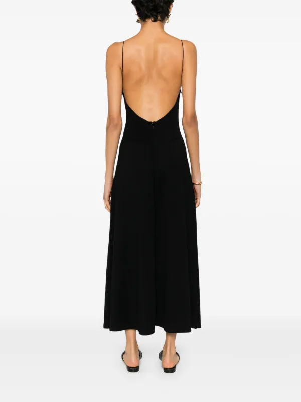 【関税込み】saint laurent Cut-out midi dress Saint Laurent cut-out Midi Dress | Black | FARFETCH