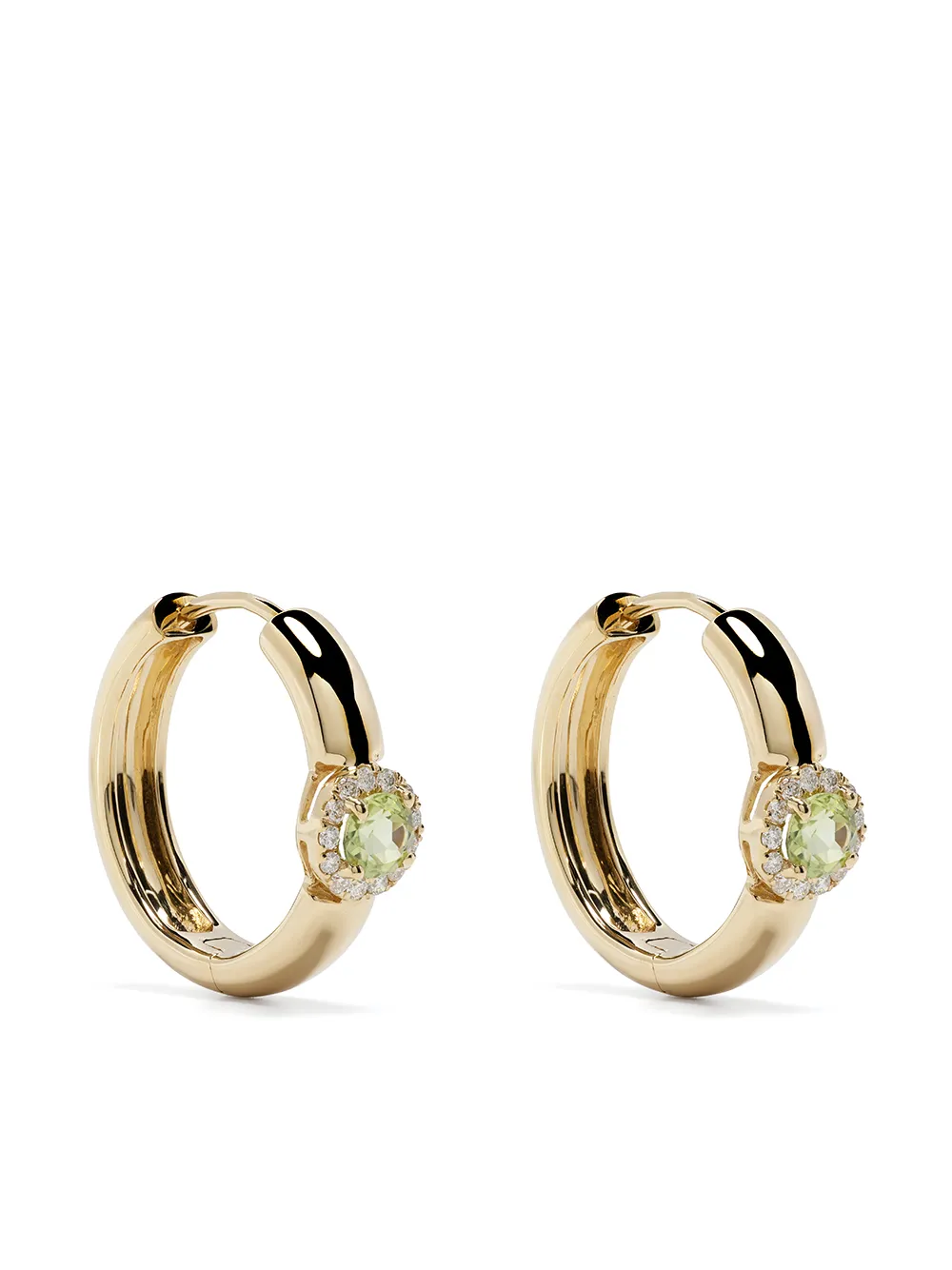 

Kiki McDonough arracadas Grace en oro amarillo de 18kt con diamante y peridoto - Verde