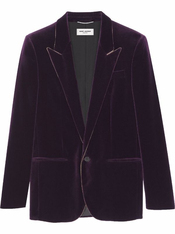 Saint Laurent piping-detail single-breasted Blazer - Farfetch