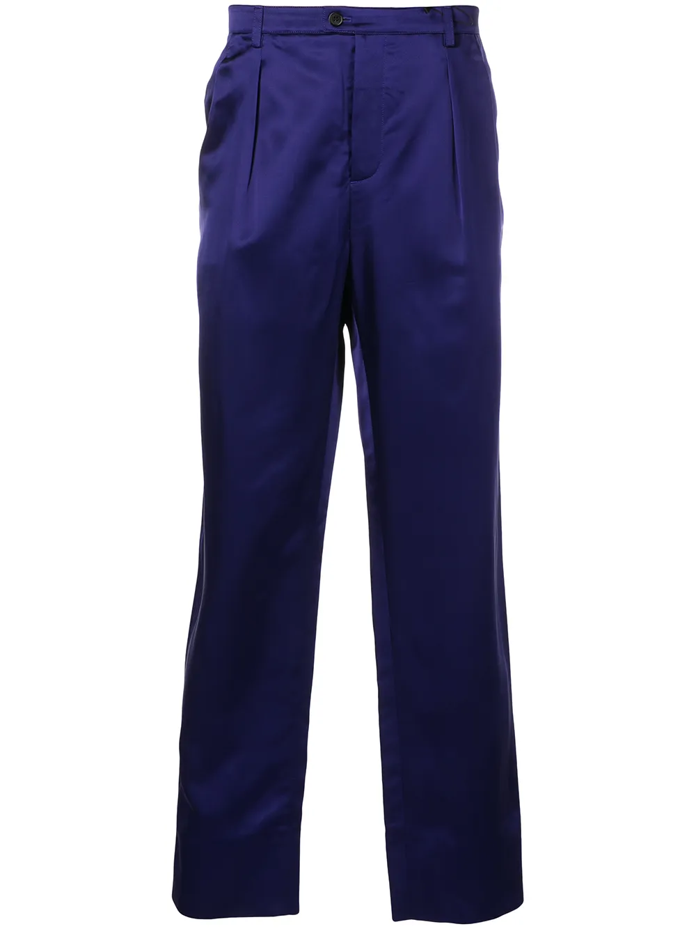 

Saint Laurent pantalones rectos de tiro medio - Morado