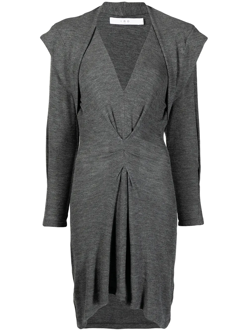 

IRO ruched detail knitted dress - Grey
