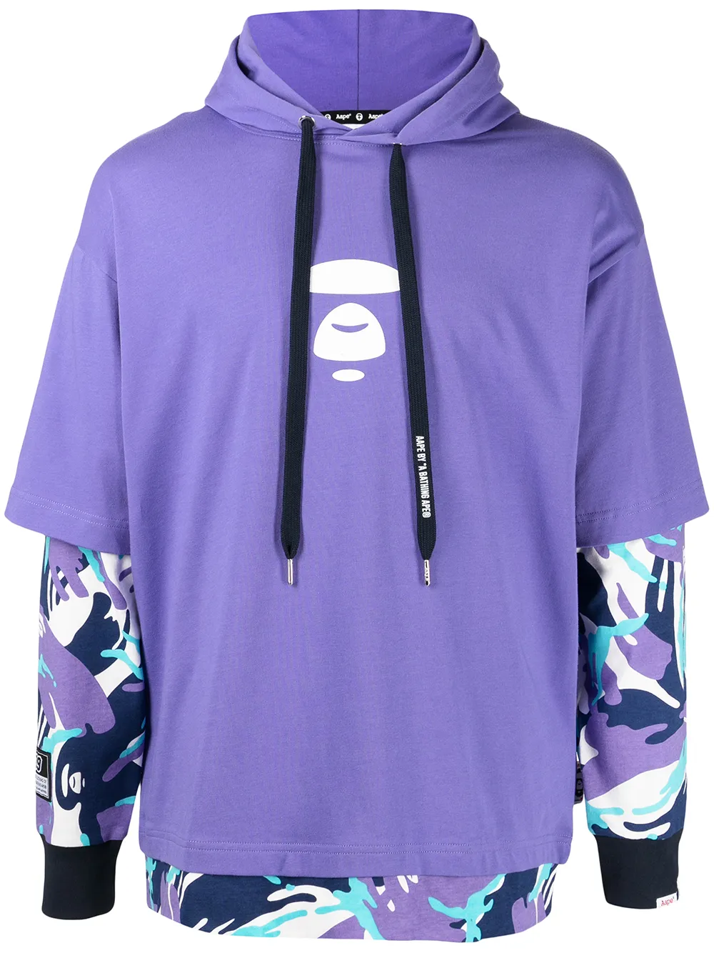 фото Aape by *a bathing ape® многослойное худи с логотипом