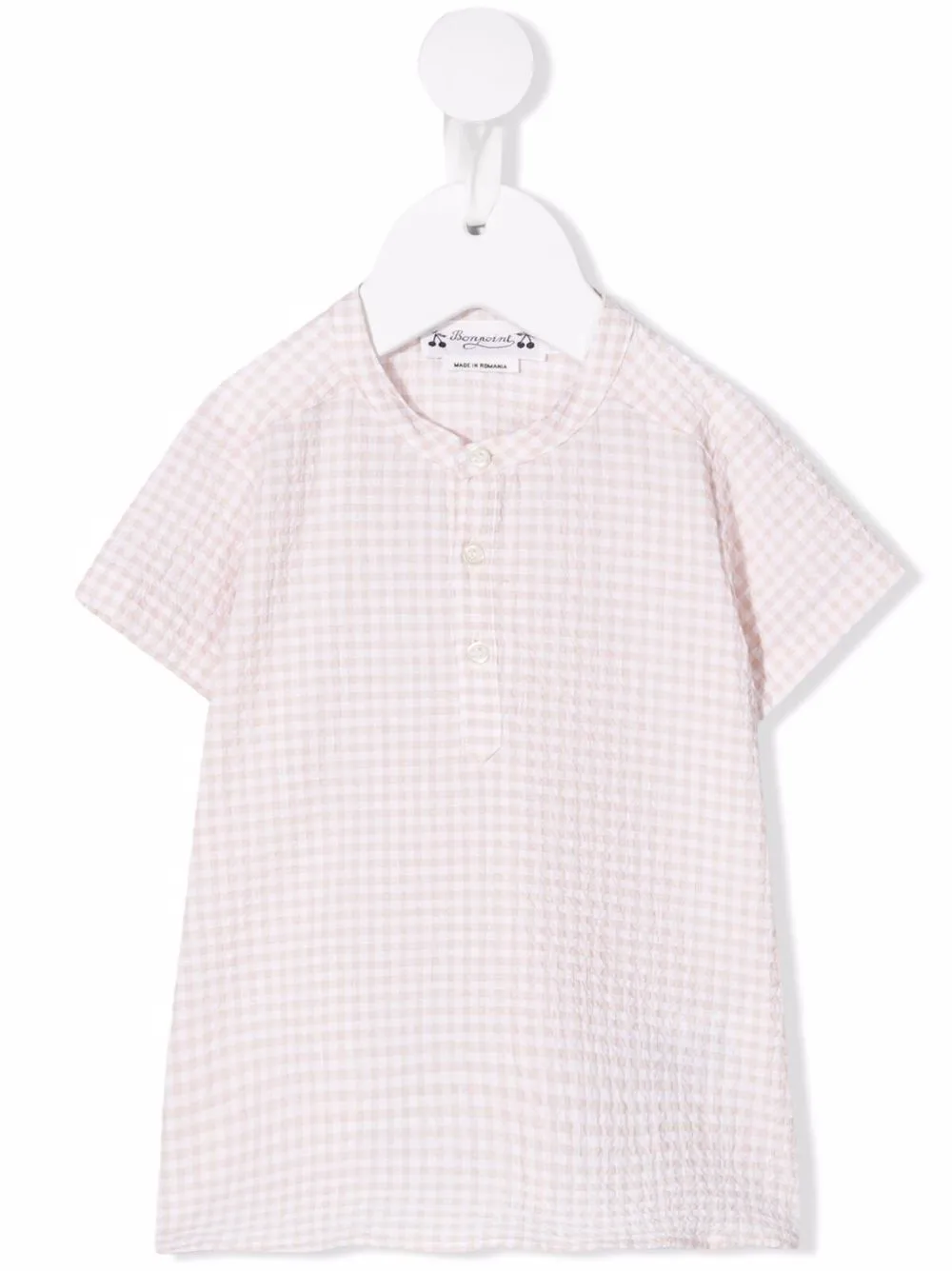 

Bonpoint Cesari gingham shorsleeved top - Neutrals