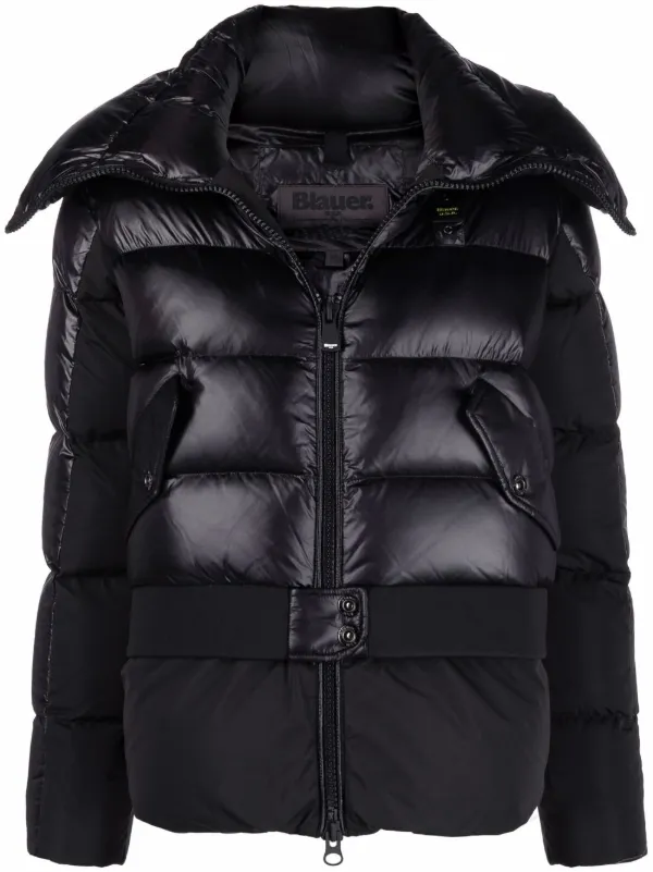 high shine padded jacket