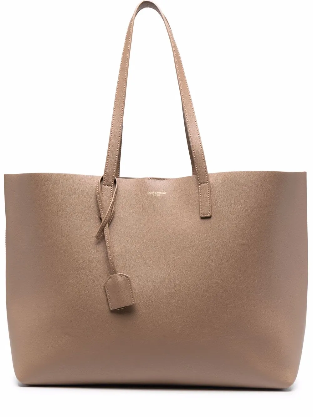 

Saint Laurent large leather shopping tote - Neutrals