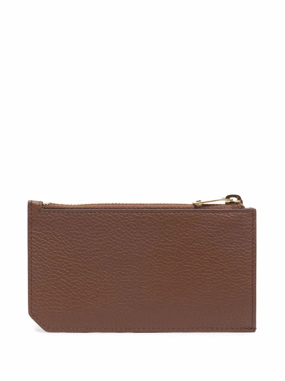 Saint Laurent Portemonnee met logoplakkaat - Bruin