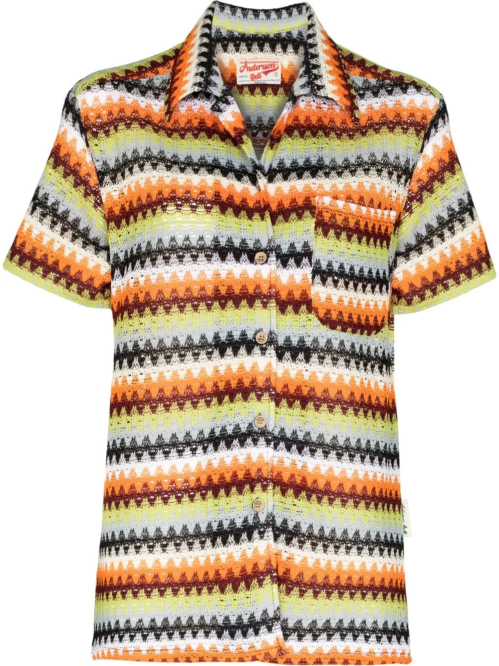 

Andersson Bell Marta striped crochet shirt - Blue