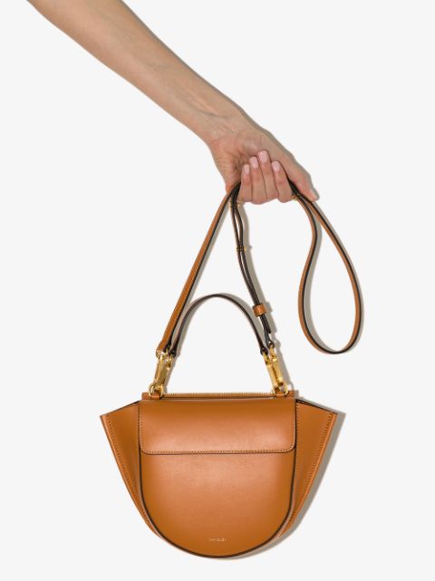 Shop Wandler mini Hortensia leather shoulder bag with Express 
