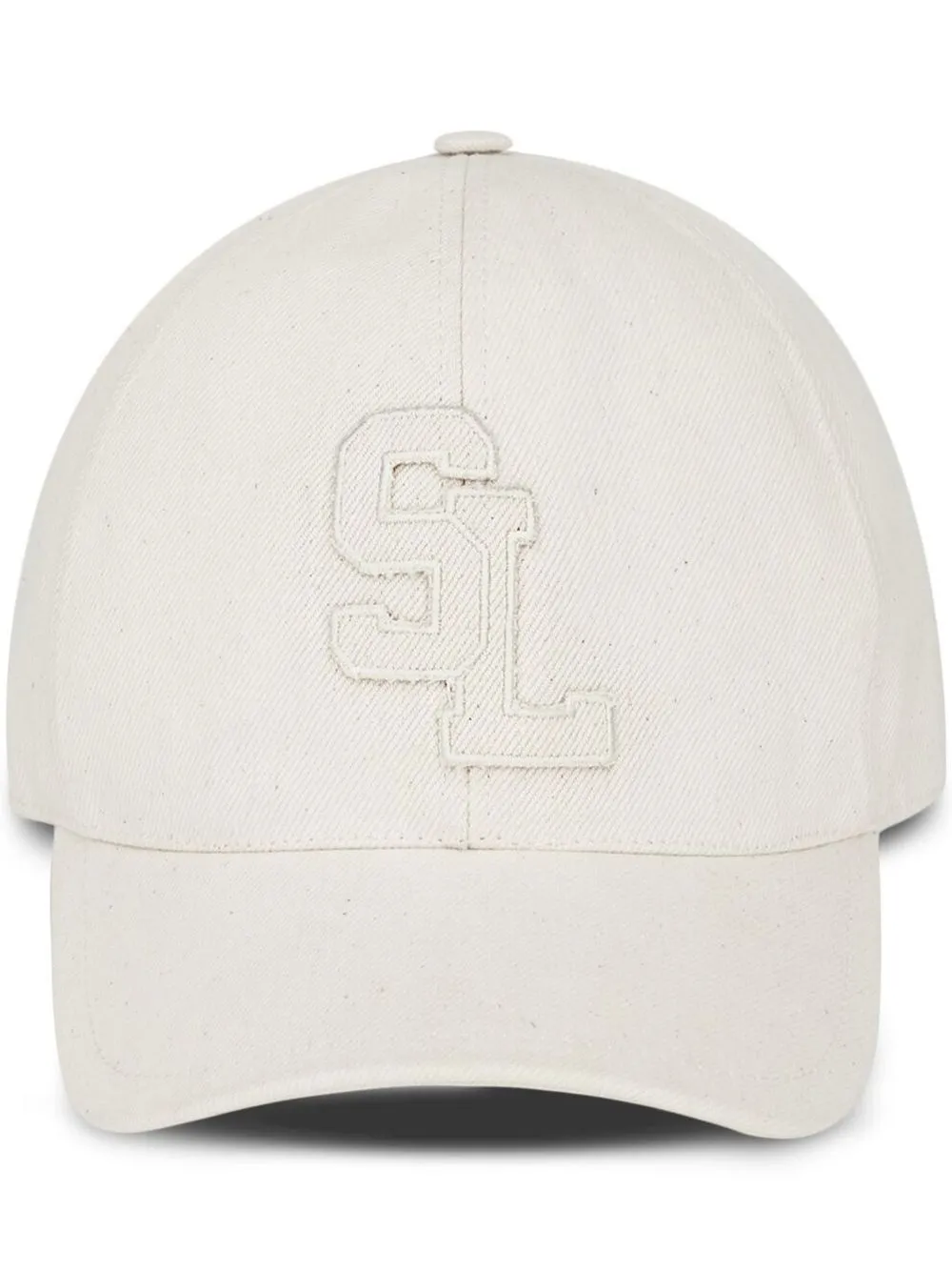 Sl-embroidered Cotton-canvas Baseball Cap In Neutrals