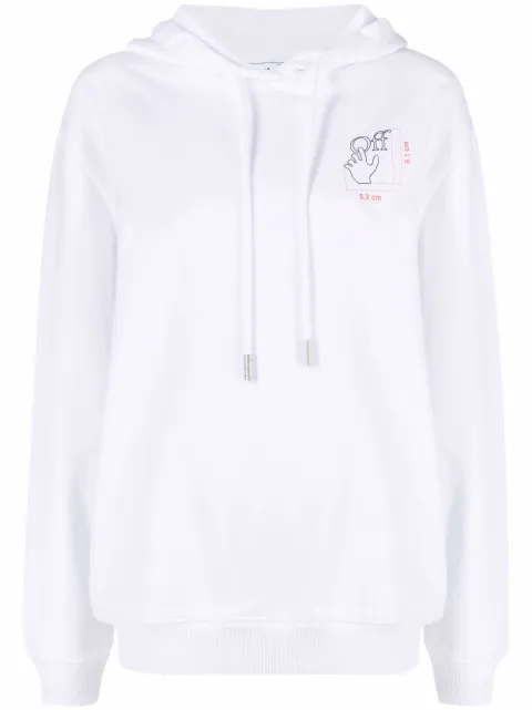 Off-White hoodie en coton à logo imprimé