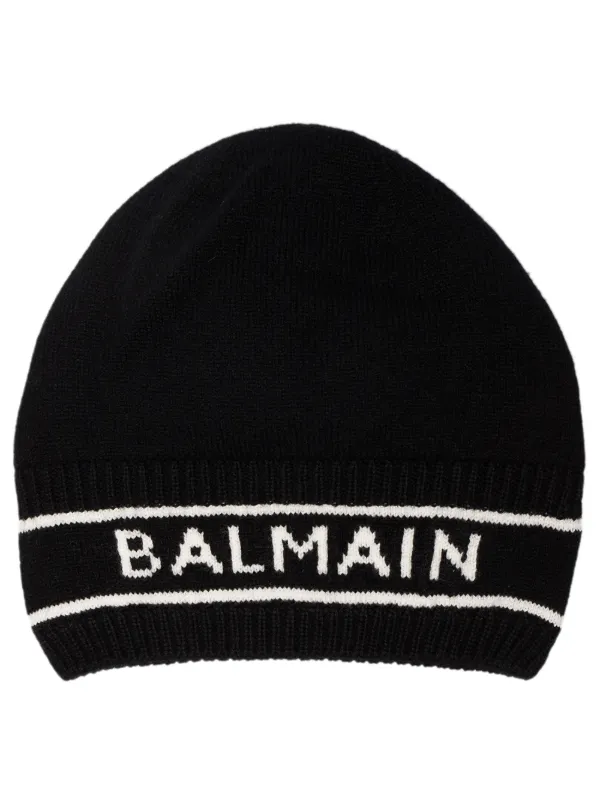 Balmain logo-intarsia Merino wool 