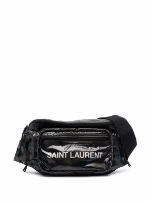 SAINT LAURENT Logo-Appliquéd Leather Belt Bag for Men