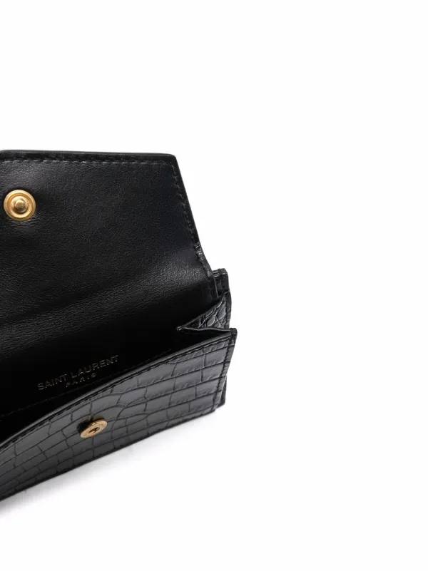 Saint Laurent crocodile-embossed Cardholder - Farfetch