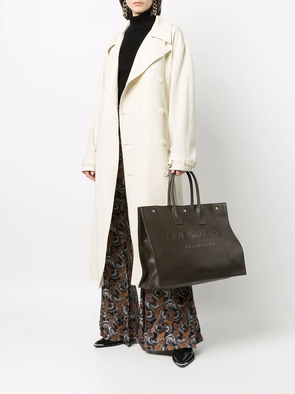 Saint Laurent Rive Gauche shopper - Groen