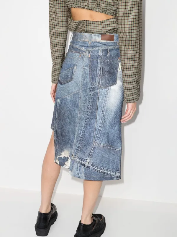 Andersson Bell Asymmetric Denim Skirt 
