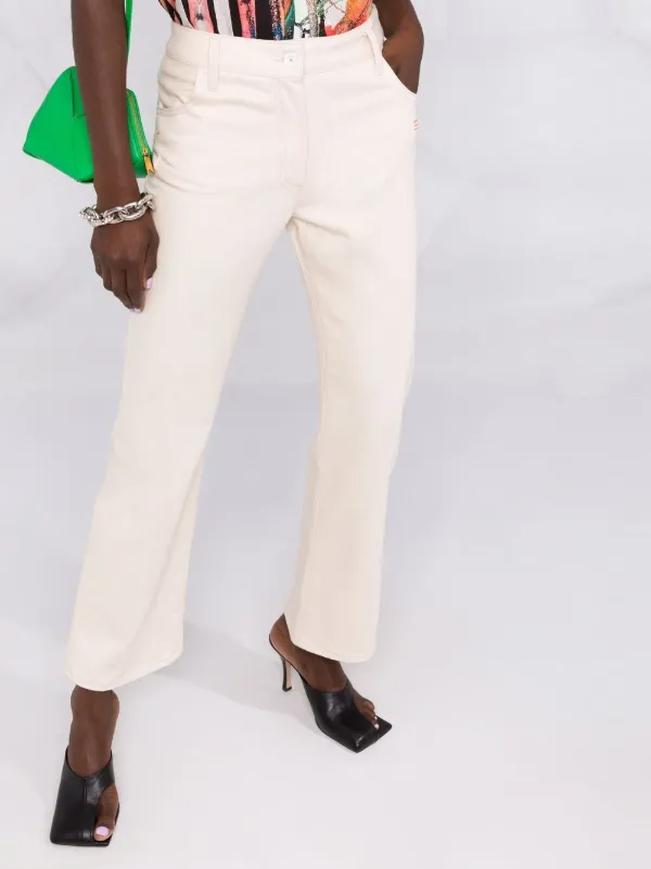 off white flared jeans
