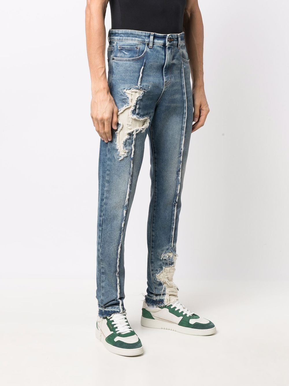 фото Val kristopher узкие джинсы с эффектом потертости