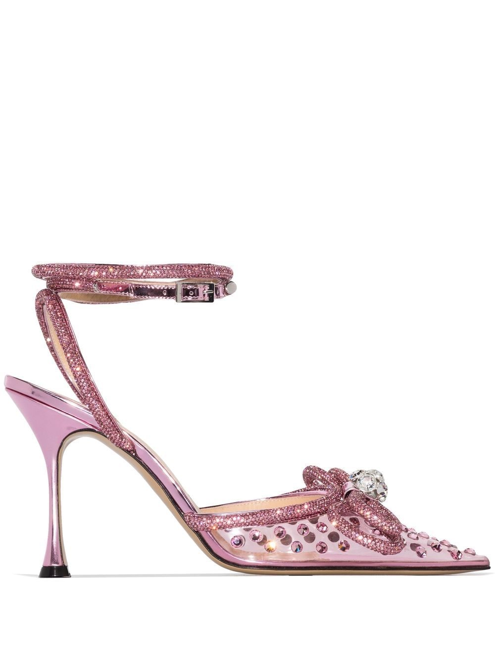 Mach & Mach Crystal-embellished 110mm Heeled Pumps In Rosa