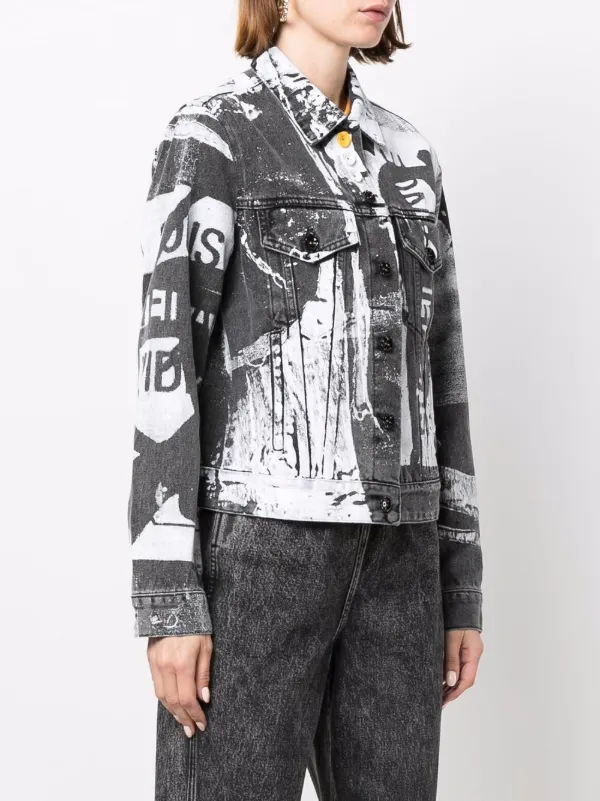 x Pablo Tomek printed denim jacket 