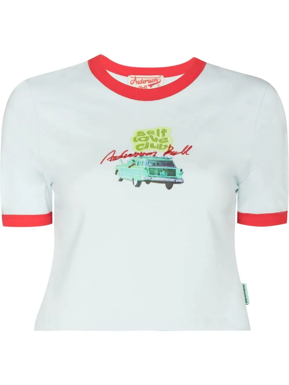 

Andersson Bell self love club-print T-shirt - Blue